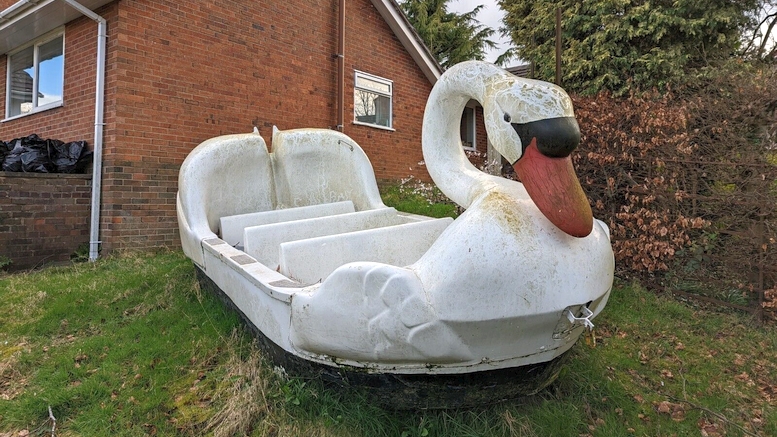 Alton Towers swan boat
